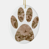 Afdrukken van speciale woestijn-camo dog pow keramisch ornament (Rechts)