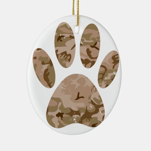 Afdrukken van speciale woestijn-camo dog pow keramisch ornament (Rechts)