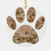 Afdrukken van speciale woestijn-camo dog pow keramisch ornament (Voorkant)