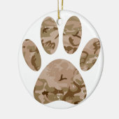 Afdrukken van speciale woestijn-camo dog pow keramisch ornament (Links)