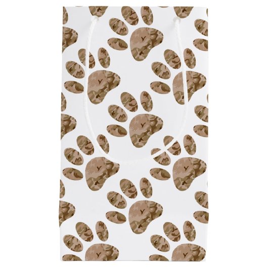 Afdrukken van speciale woestijn-camo dog pow klein cadeauzakje (Voorkant)