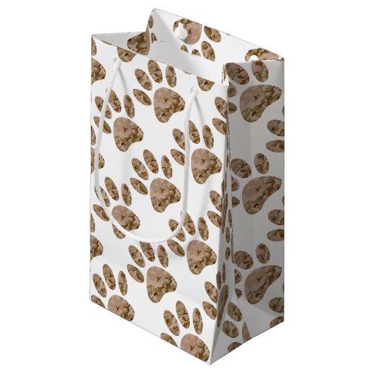 Afdrukken van speciale woestijn-camo dog pow klein cadeauzakje (Voorkant Gekanteld)