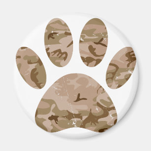 Afdrukken van speciale woestijn-camo dog pow magneet