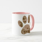 Afdrukken van speciale woestijn-camo dog pow mok (Voorkant rechts)