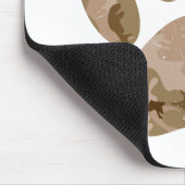 Afdrukken van speciale woestijn-camo dog pow muismat (Hoek)