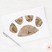 Afdrukken van speciale woestijn-camo dog pow ovale sticker (Envelop)