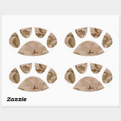 Afdrukken van speciale woestijn-camo dog pow ovale sticker (Vel)