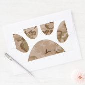 Afdrukken van speciale woestijn-camo dog pow rechthoekige sticker (Envelop)