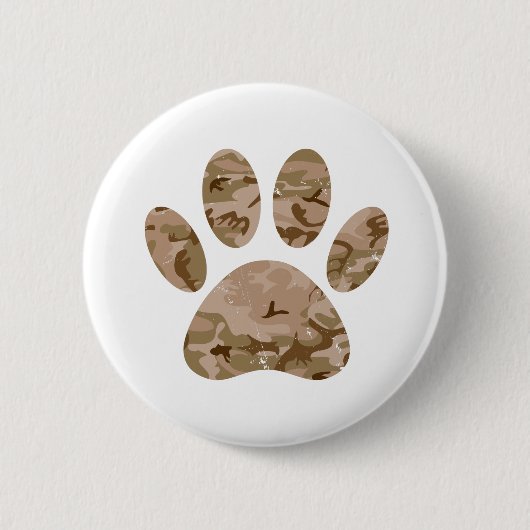 Afdrukken van speciale woestijn-camo dog pow ronde button 5,7 cm (Voorkant)
