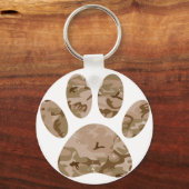 Afdrukken van speciale woestijn-camo dog pow sleutelhanger (Voorkant)