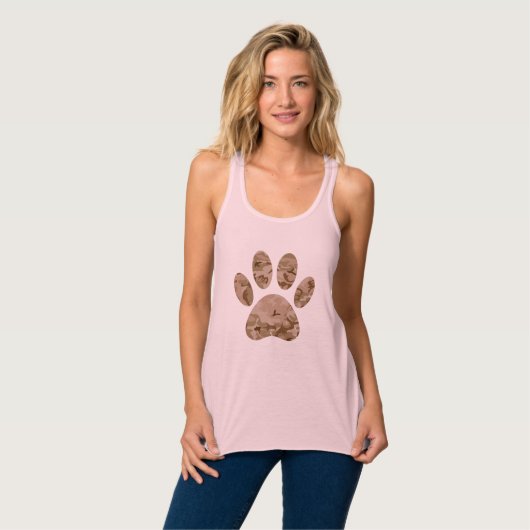 Afdrukken van speciale woestijn-camo dog pow tanktop (Volledige Voorkant)