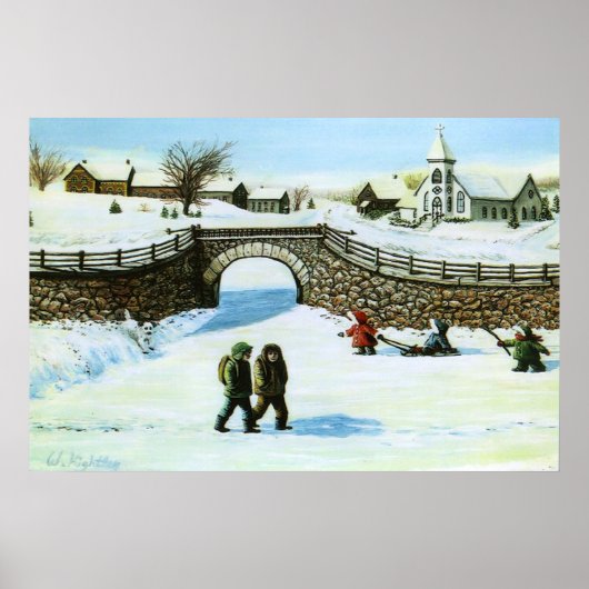 Afdrukken van "Spelen bij de hanger" Poster (Voorkant)