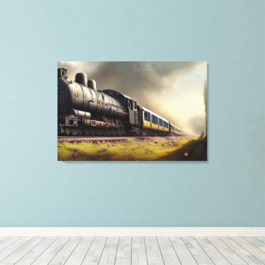 Afdrukken van stoamlocomotief (Insitu (Houten vloer))
