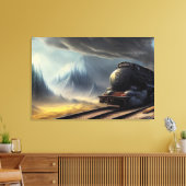 Afdrukken van stoamlocomotief (Insitu (Woonkamer))