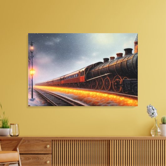 Afdrukken van stoamlocomotief (Insitu (Woonkamer))