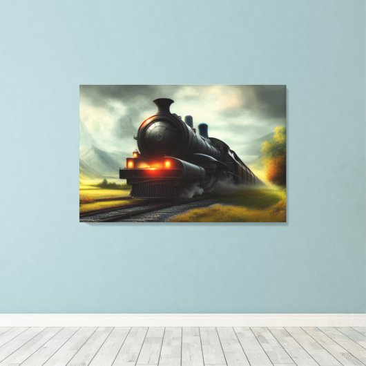 Afdrukken van stoamlocomotief (Insitu (Houten vloer))