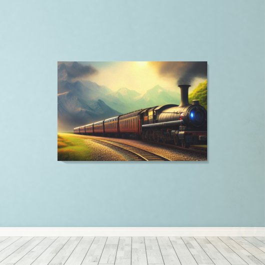 Afdrukken van stoamlocomotief (Insitu (Houten vloer))