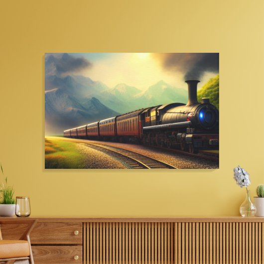 Afdrukken van stoamlocomotief (Insitu (Woonkamer))