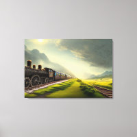 Afdrukken van stoamlocomotief