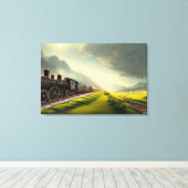 Afdrukken van stoamlocomotief (Insitu (Houten vloer))