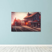 Afdrukken van stoamlocomotief (Insitu (Houten vloer))