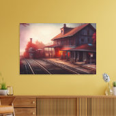 Afdrukken van stoamlocomotief (Insitu (Woonkamer))