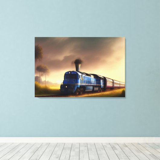 Afdrukken van stoamlocomotief (Insitu (Houten vloer))