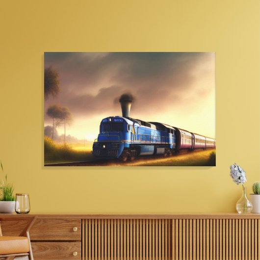 Afdrukken van stoamlocomotief (Insitu (Woonkamer))