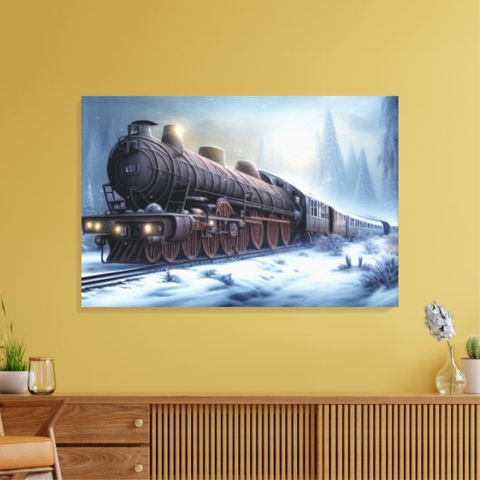 Afdrukken van stoamlocomotief (Insitu (Woonkamer))
