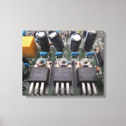 Afdrukken van Transistor Circuit Canvas (Voorkant)