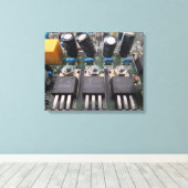 Afdrukken van Transistor Circuit Canvas (Insitu (Houten vloer))