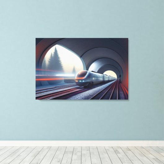 Afdrukken van treinbouwzeildoek (Insitu (Houten vloer))