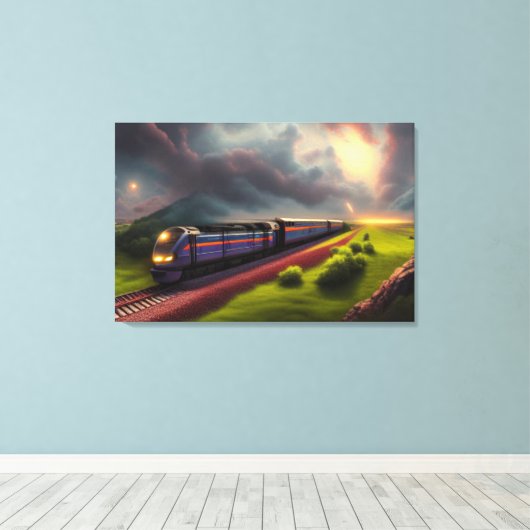 Afdrukken van treinbouwzeildoek (Insitu (Houten vloer))