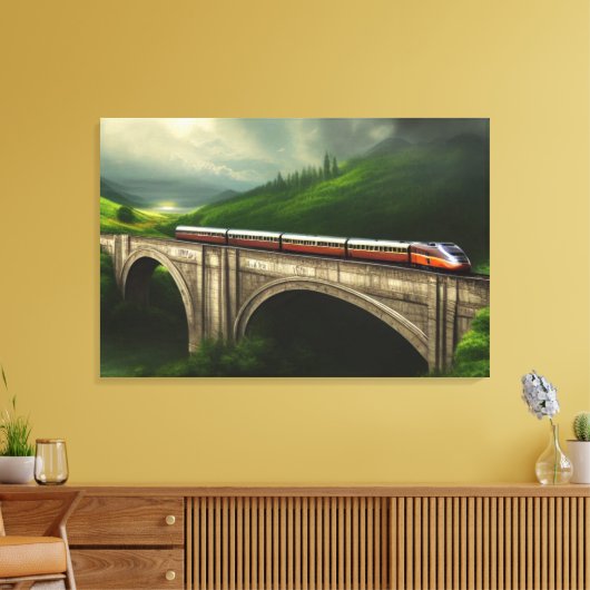 Afdrukken van treinbouwzeildoek (Insitu (Woonkamer))