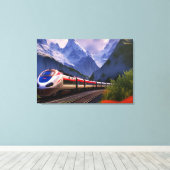 Afdrukken van treinCanvas (Insitu (Houten vloer))