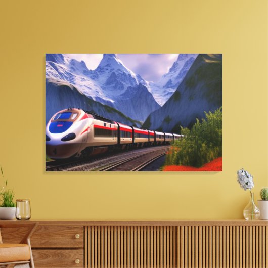 Afdrukken van treinCanvas (Insitu (Woonkamer))