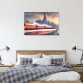 Afdrukken van treinCanvas (Insitu (Slaapkamer))