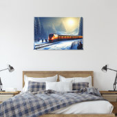 Afdrukken van treinCanvas (Insitu (Slaapkamer))