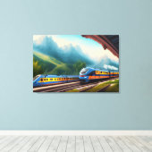 Afdrukken van treinCanvas (Insitu (Houten vloer))