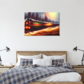 Afdrukken van treinCanvas (Insitu (Slaapkamer))