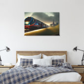 Afdrukken van treinCanvas (Insitu (Slaapkamer))