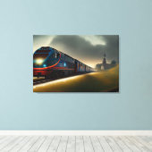 Afdrukken van treinCanvas (Insitu (Houten vloer))