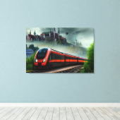 Afdrukken van treinCanvas (Insitu (Houten vloer))