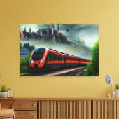 Afdrukken van treinCanvas (Insitu (Woonkamer))