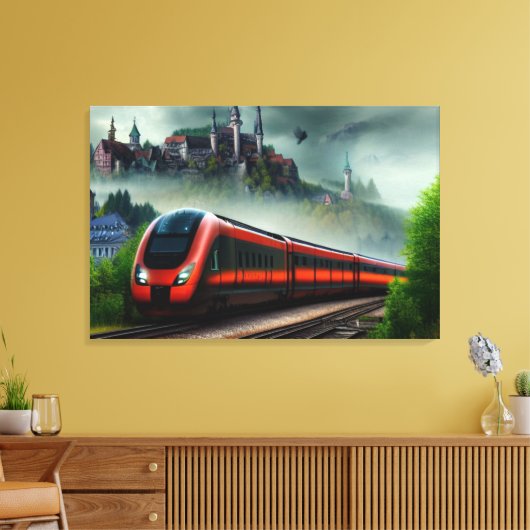 Afdrukken van treinCanvas (Insitu (Woonkamer))