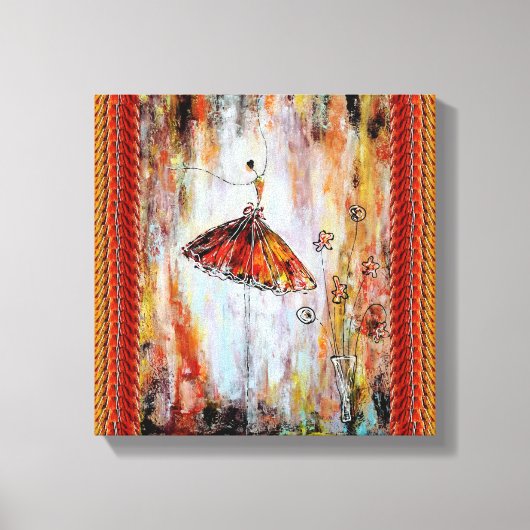 Afdrukken van Tutu Ballerina Canvas (Voorkant)