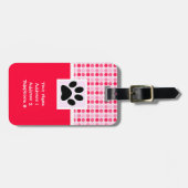 Afdrukken van vaste paw bagagelabel (Voorkant horizontaal)