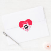 Afdrukken van vaste paw hart sticker (Envelop)