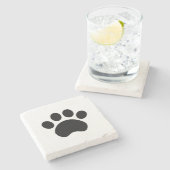 Afdrukken van vaste paw stenen onderzetter (Zijkant)