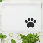 Afdrukken van vaste paw theedoek (Gevouwen)